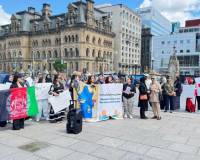 Ambassador Soroosh joined community activists and friends of Afghanistan on Parliament Hill in Ottawa for a gathering in solidarity with the women and girls of Afghanistan