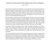 Statement on the Attack Against our Shia Compatriots in Herat Province of Afghanistan