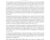 Statement on the Appointment of the United Nations Secretary-General’s Special Representative for Afghanistan and Head of UNAMA