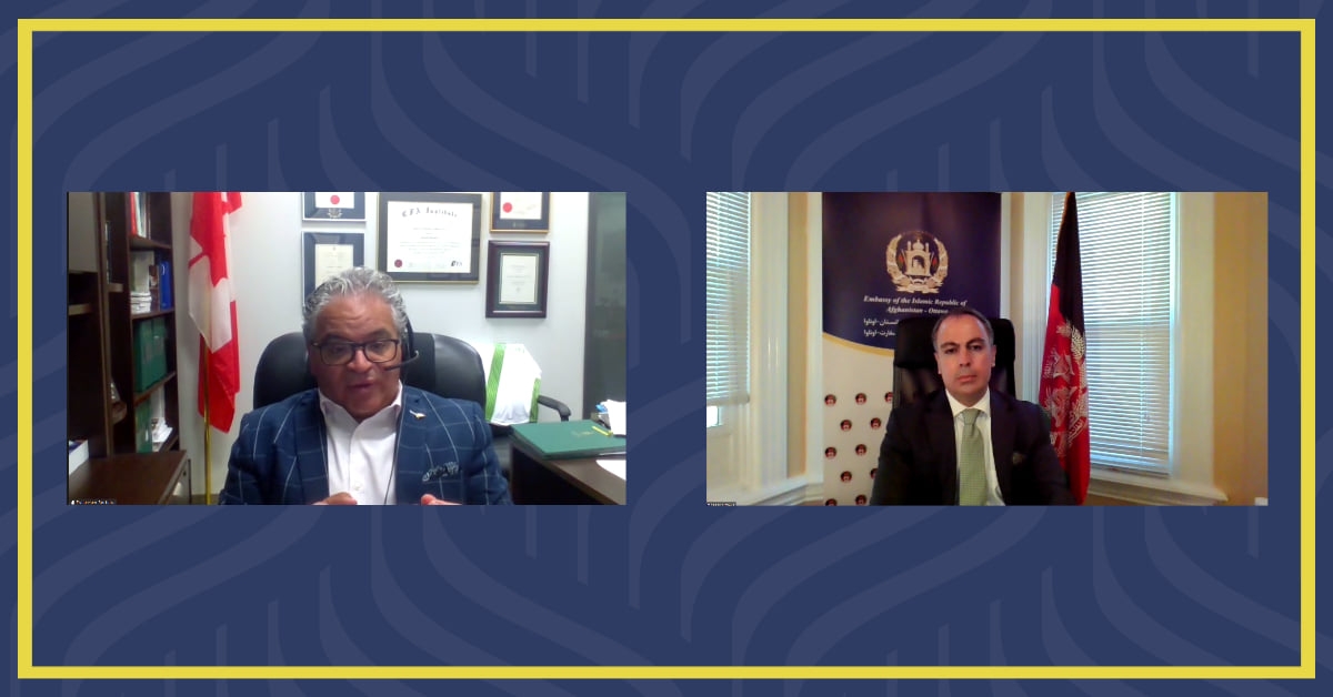 Ambassador Soroosh and Mr. Sorbara, Co-Chair of the Canada-Afghanistan Parliamentary Friendship Group Discusse Bilateral and Parliamentary Cooperation