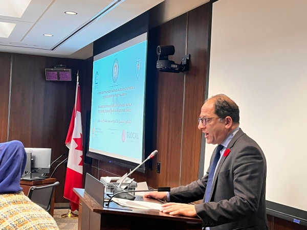 Ambassador Hassan Soroosh participated and spoke in the Afghanistan-Canada Dialogue on Media Censorship under the Taliban