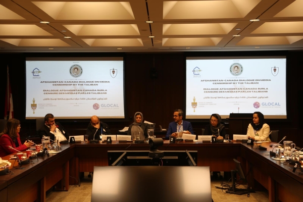 Ambassador Hassan Soroosh participated and spoke in the Afghanistan-Canada Dialogue on Media Censorship under the Taliban
