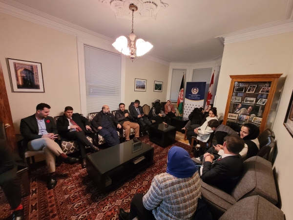 Ambassador Hassan Soroosh participated and spoke in the Afghanistan-Canada Dialogue on Media Censorship under the Taliban