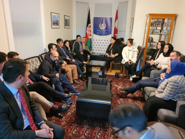 Ambassador Hassan Soroosh participated and spoke in the Afghanistan-Canada Dialogue on Media Censorship under the Taliban