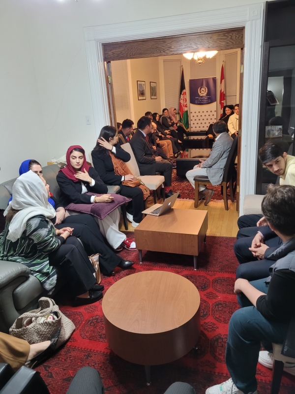 Ambassador Hassan Soroosh participated and spoke in the Afghanistan-Canada Dialogue on Media Censorship under the Taliban