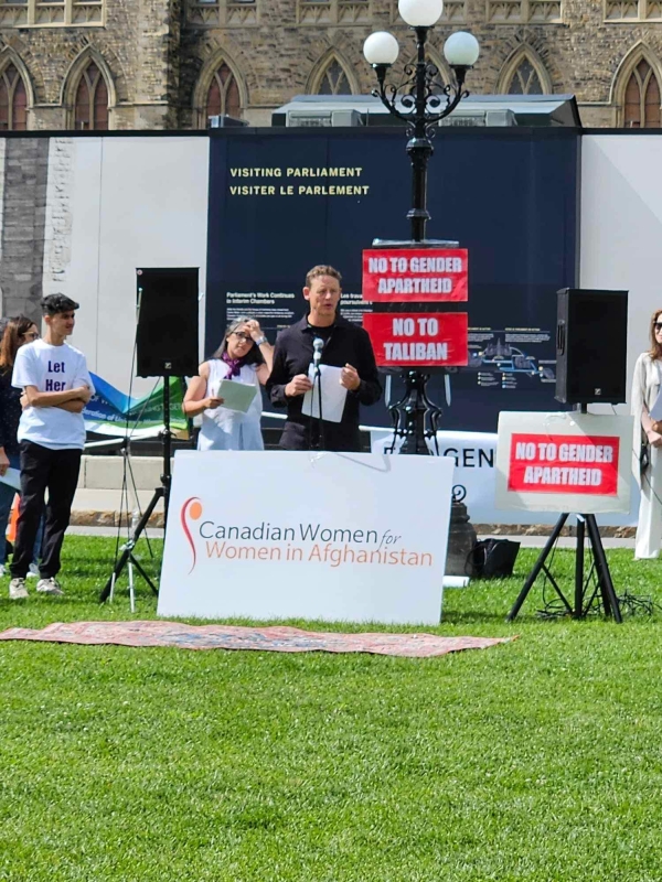 AMBASSADOR SOROOSH PARTICIPATED AND SPOKE AT THE RALLY AGAINST GENDER APARTHEID