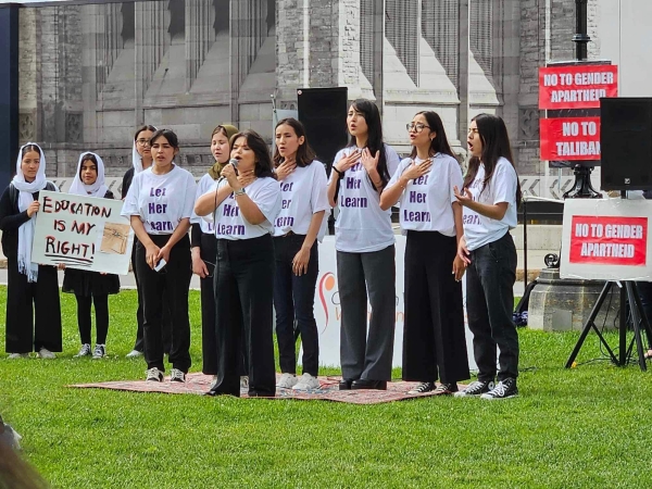 AMBASSADOR SOROOSH PARTICIPATED AND SPOKE AT THE RALLY AGAINST GENDER APARTHEID
