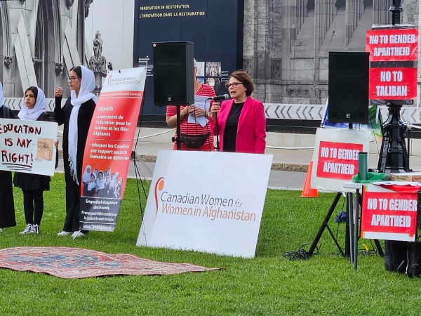 AMBASSADOR SOROOSH PARTICIPATED AND SPOKE AT THE RALLY AGAINST GENDER APARTHEID