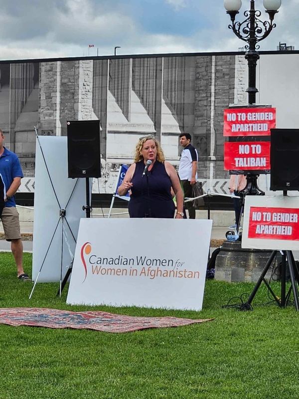 AMBASSADOR SOROOSH PARTICIPATED AND SPOKE AT THE RALLY AGAINST GENDER APARTHEID