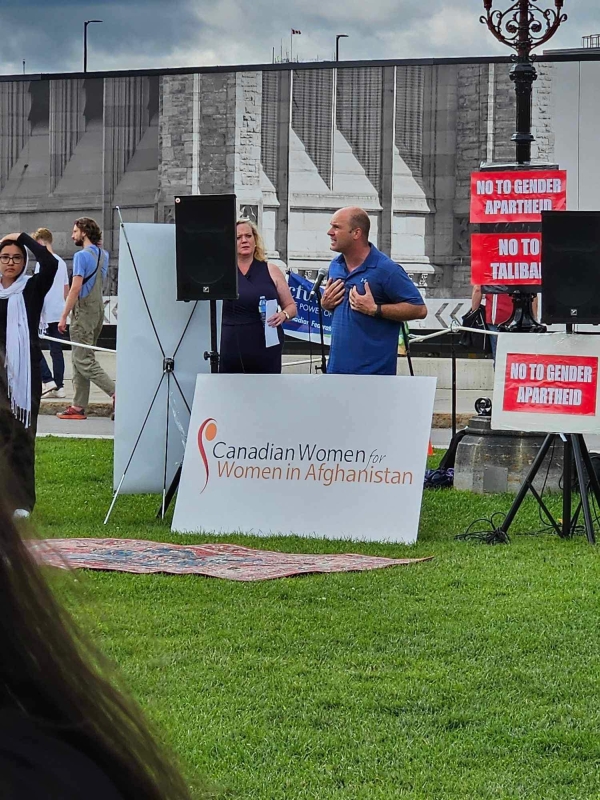 AMBASSADOR SOROOSH PARTICIPATED AND SPOKE AT THE RALLY AGAINST GENDER APARTHEID