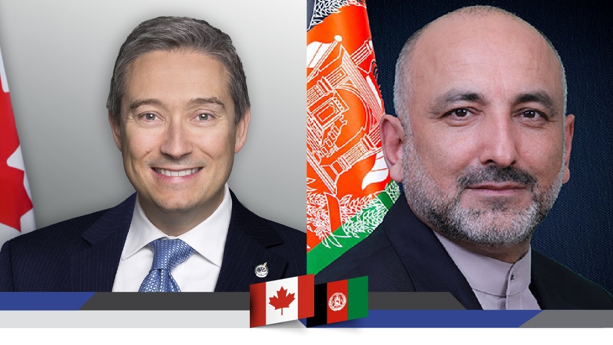 H.E. Mohammad Haneef Atmar and the Honourable François-Philippe Champagne Hold a Virtual Meeting