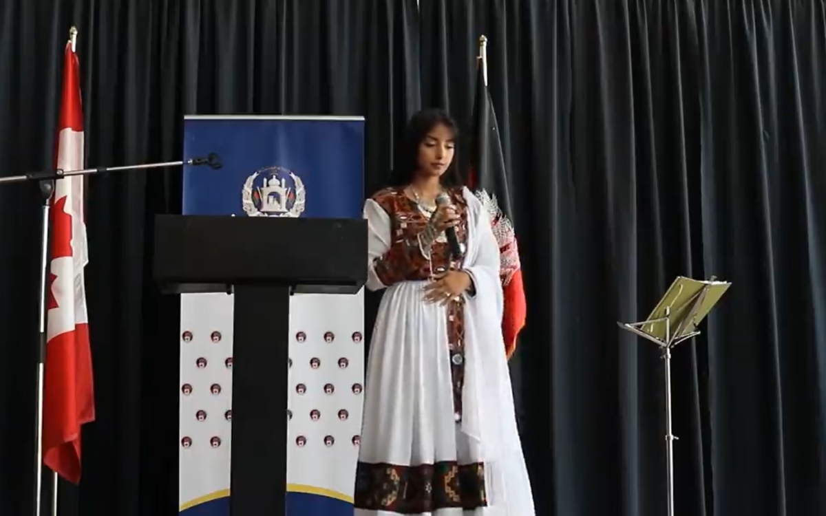 NATIONAL ANTHEMS OF AFGHANISTAN AND CANADA SUNG BY SARA SOROOR