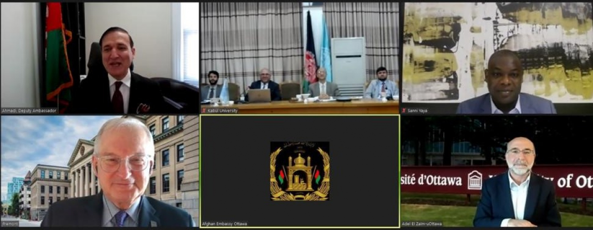 First Meeting Between the Kabul University, Embassy of Afghanistan and the University of Ottawa Hold Virtually