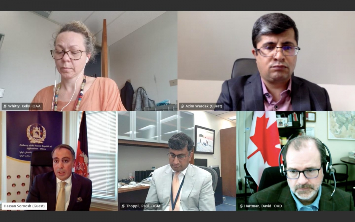Ambassador Soroosh Meets Virtually with Global Affairs Canada Officials