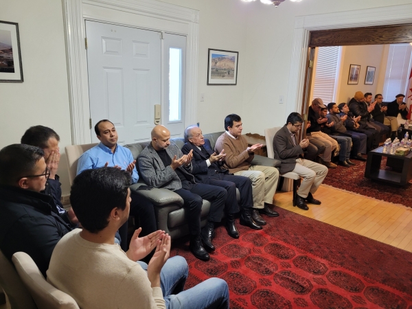 برنامه یادبود و اتحاف دعا به روح شهدای حمله تروریستی اخیر در درب ورودی وزارت امورخارجه افغانستان