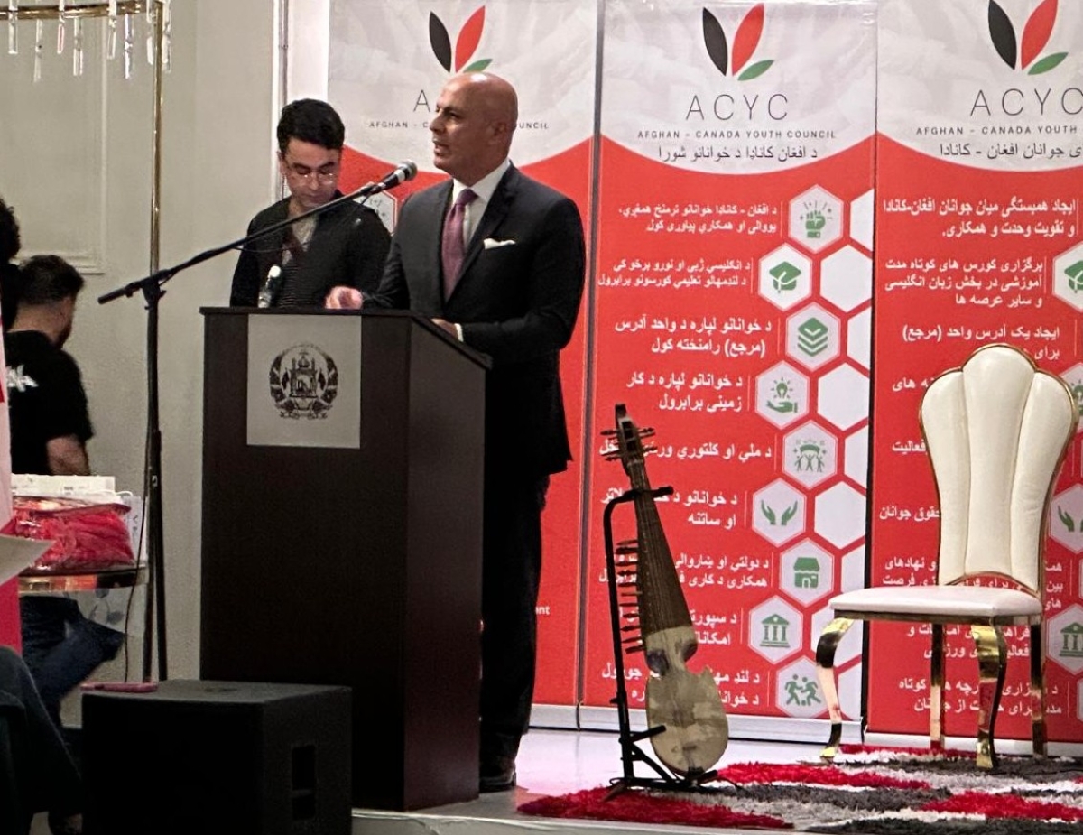 Ambassador Hassan Soroosh participated in an Eid celebration event organized by the Afghan Canadian Youth Council (ACYC) in Ottawa