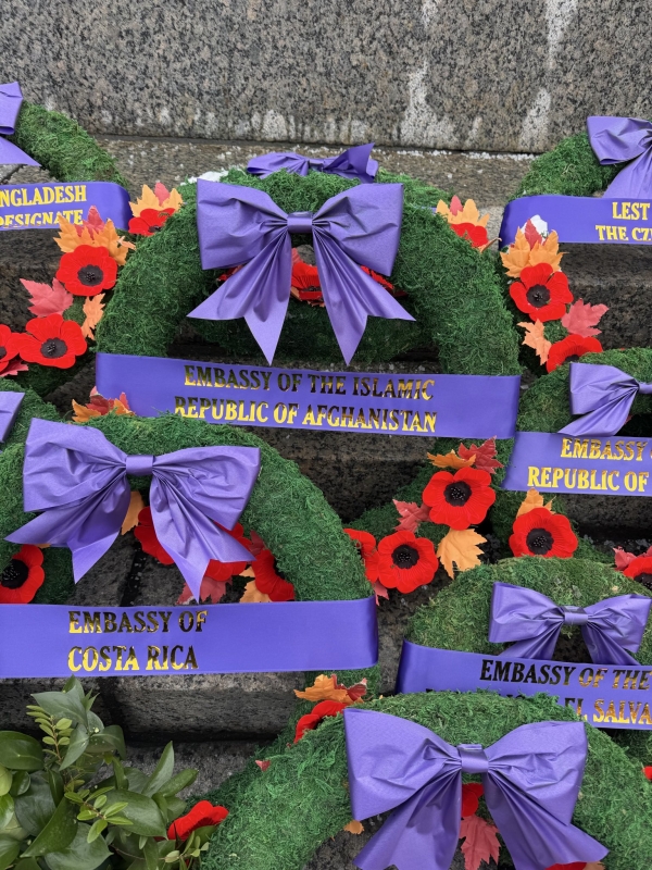Ambassador Hassan Soroosh participated at the Remembrance Day Ceremony in Ottawa