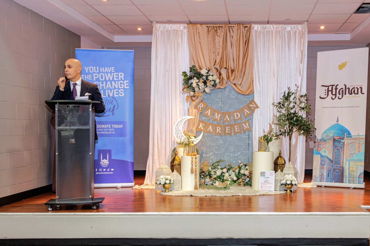 Ambassador Hassan Soroosh delivered remarks at an iftar event co-hosted by the Afghan Students&rsquo; Associations at Carleton University and the University of Ottawa