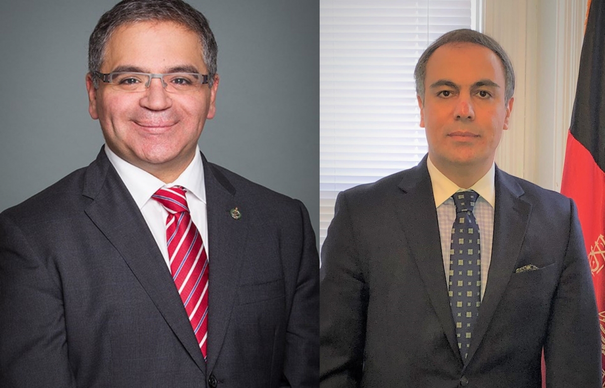 Ambassador Soroosh and the Honorable Francesco Sorbara, Chair of the Canada-Afghanistan Parliamentary Friendship Group Hold Virtual Meeting