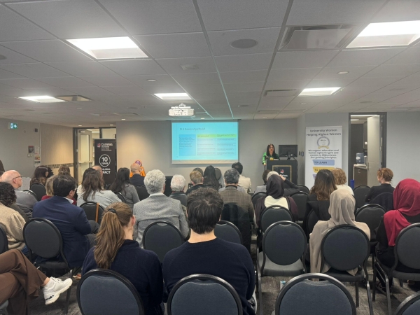 Ambassador Soroosh spoke at the event co-hosted by the University Women Helping Afghan Women (UWHAW), the Right to Learn Afghanistan, and the Carleton University Afghan Students&rsquo; Association