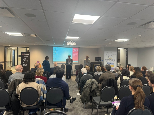 Ambassador Soroosh spoke at the event co-hosted by the University Women Helping Afghan Women (UWHAW), the Right to Learn Afghanistan, and the Carleton University Afghan Students&rsquo; Association
