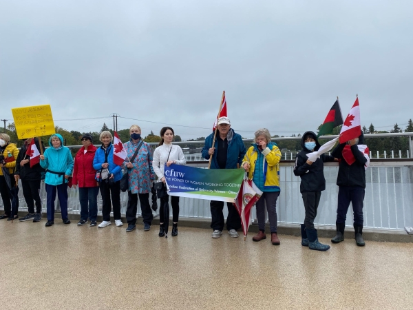 Message of Gratitude to the University Women Helping Afghan Women for Organizing the Afghan Women walk in Ottawa
