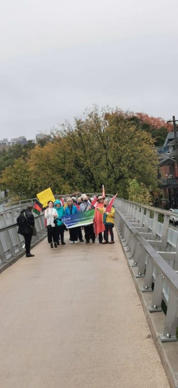 Message of Gratitude to the University Women Helping Afghan Women for Organizing the Afghan Women walk in Ottawa