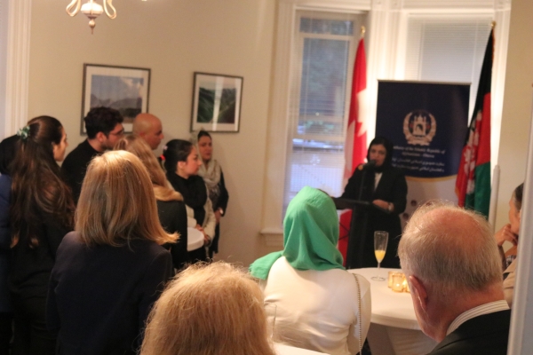 EMBASSY OF AFGHANISTAN IN OTTAWA HOSTED A RECEPTION IN HONOR OF THE PARTICIPANTS OF THE AFGHAN/CANADIAN WOMEN'S SYMPOSIUM