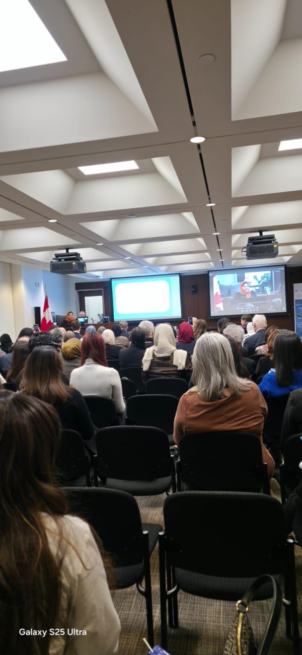 Ambassador Soroosh addressed an event at Parliament co-organized by the AWPLN and Members of Parliament of Canada