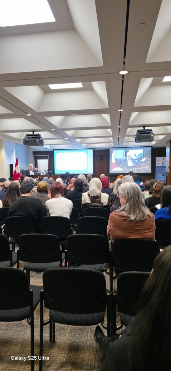 Ambassador Soroosh addressed an event at Parliament co-organized by the AWPLN and Members of Parliament of Canada