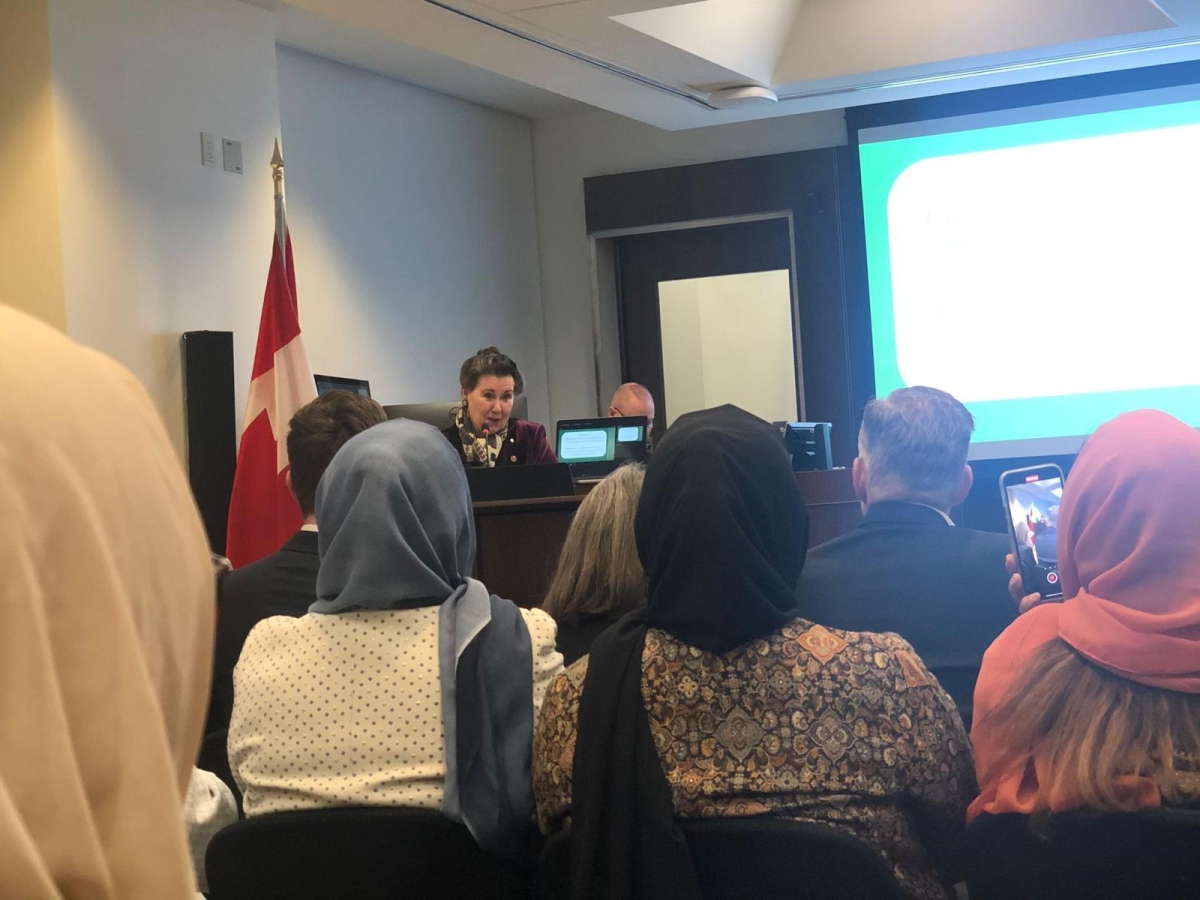 Ambassador Soroosh addressed an event at Parliament co-organized by the AWPLN and Members of Parliament of Canada