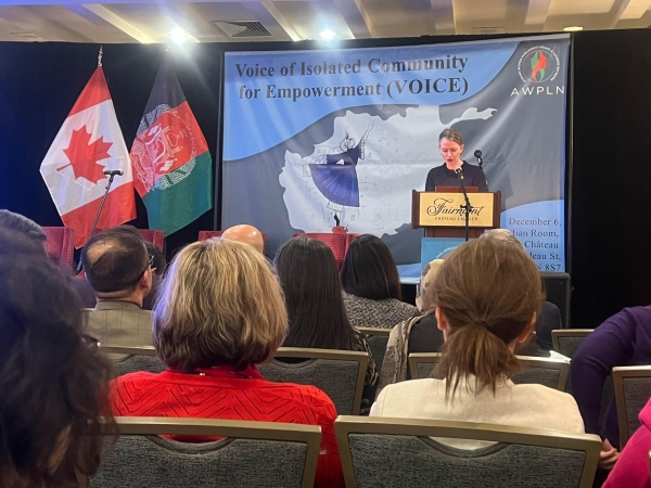 AMBASSADOR SOROOSH PARTICIPATED AND SPOKE IN AN EVENT ON WOMEN'S RIGHTS IN AFGHANISTAN