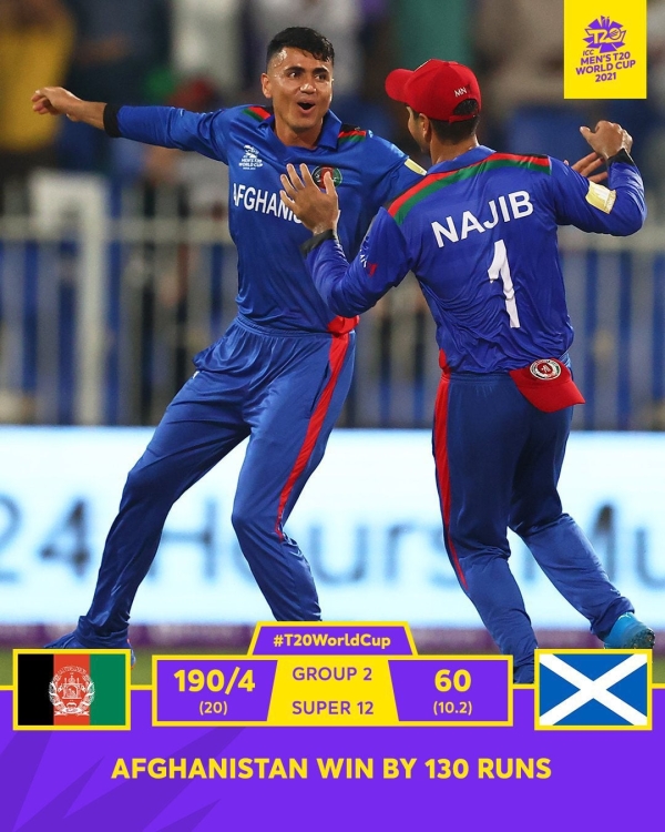 Congratulatory message on the victory of the Afghan cricket team